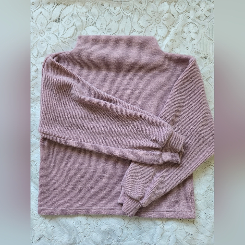 Pink mock neck sweater